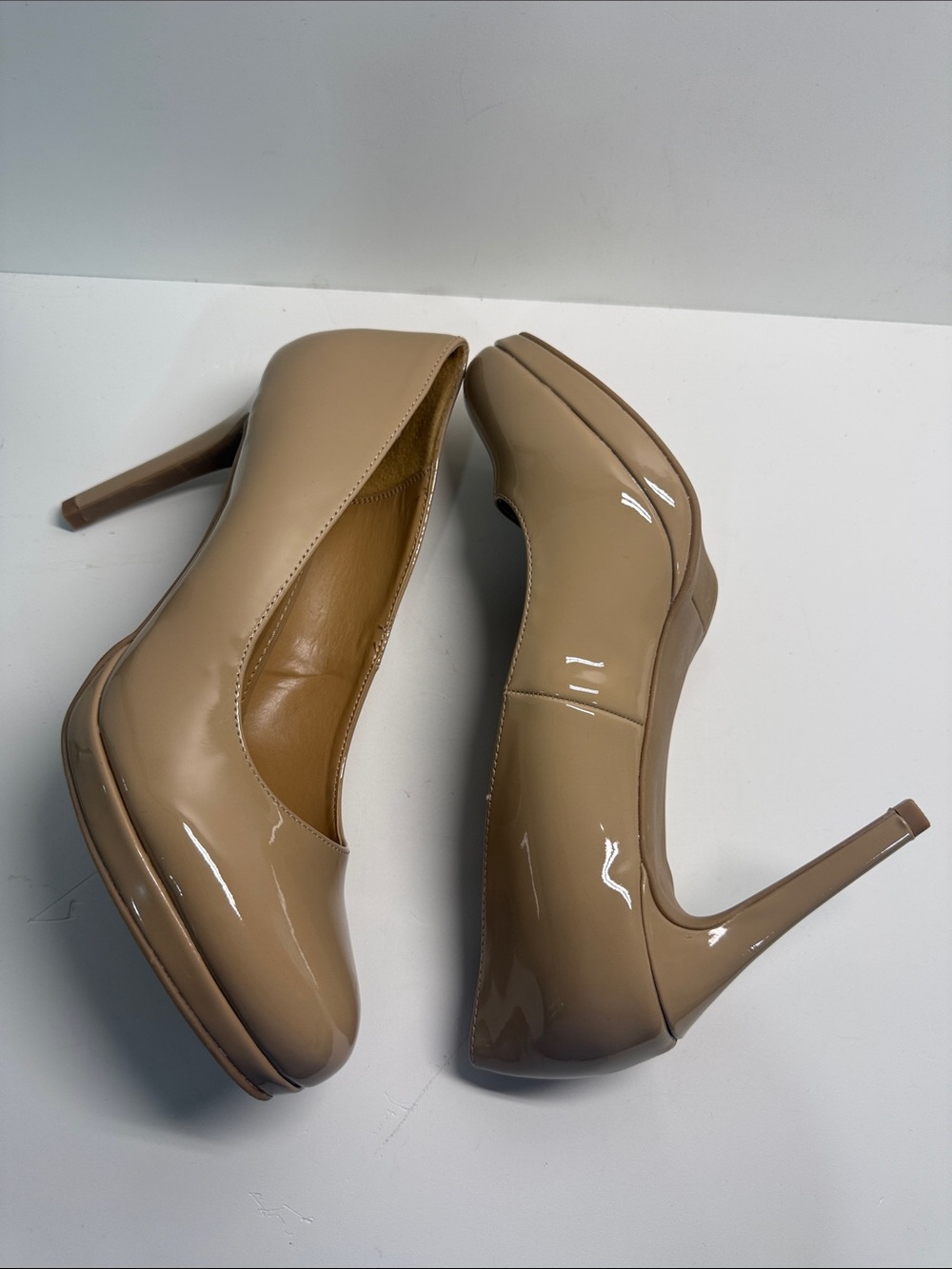 LC LAUREN CONRAD Nude Patent Stiletto Pumps Zise 10 - Picture 3 of 10